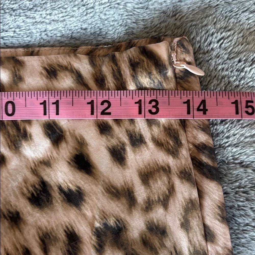 Steve Madden Satin Slip Skirt in Wild Leopard Size X-Small NWT